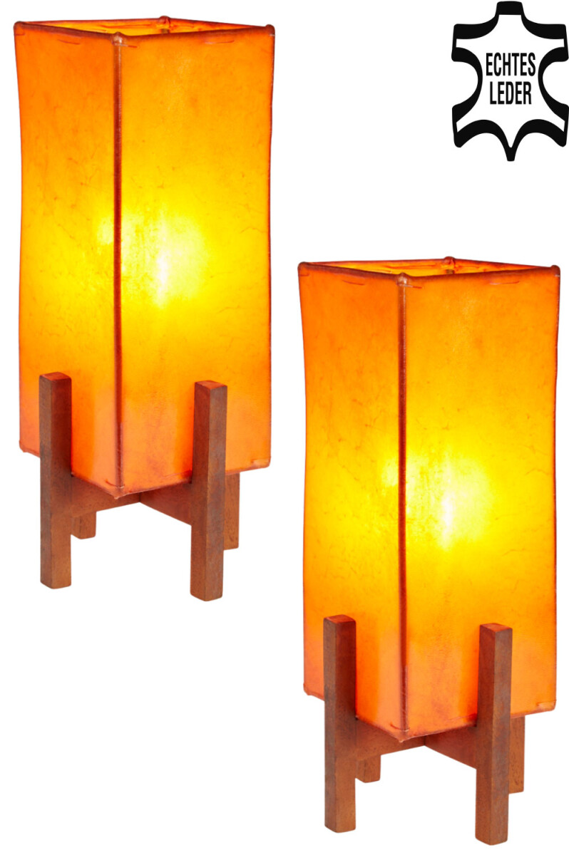 Set van 2 Janka-tafellampen, oranje met  box