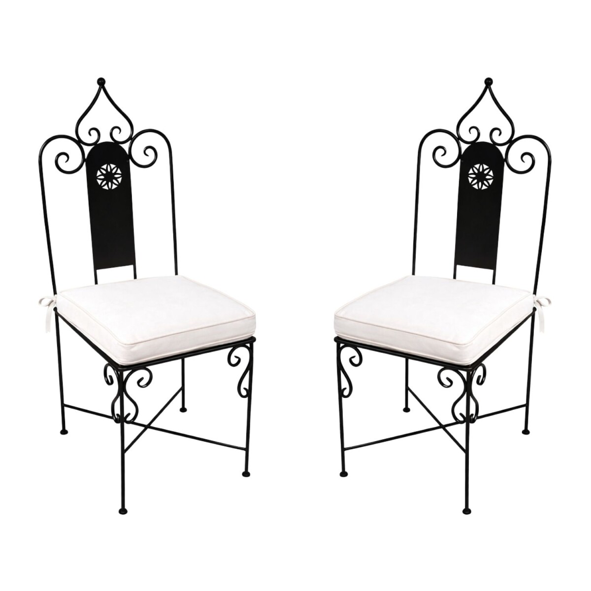 Set van 2 ijzeren stoelen Andalusië, handgemaakt | Medi