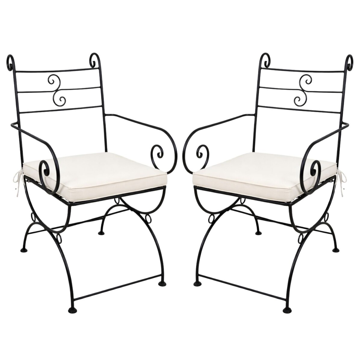 Set van 2 ijzeren stoelen Almagro, handgemaakt | Mediterrane