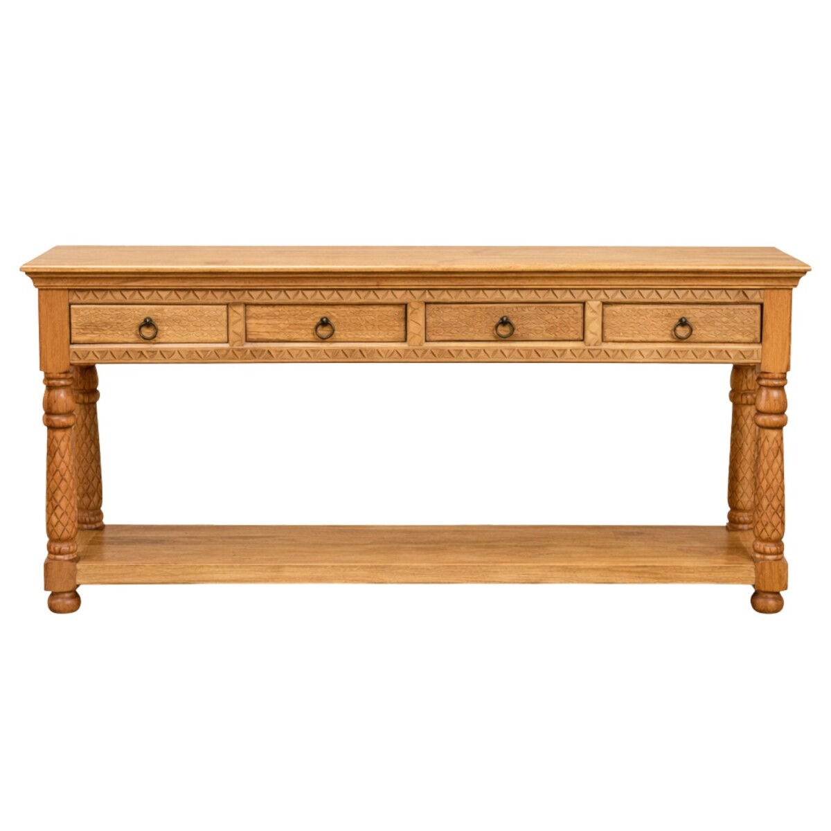 Ruhani-dressoir 200 cm, massief hout, boho-vintage