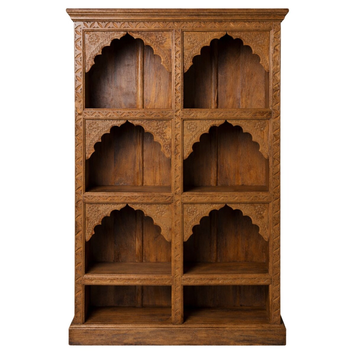 Boekenkast Rinara bruin 160 cm massief hout Boho