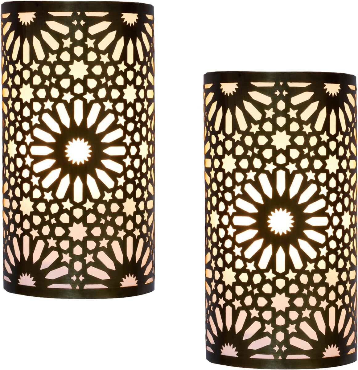 Set van 2 wandlampen Yazid goud antiek 2 box