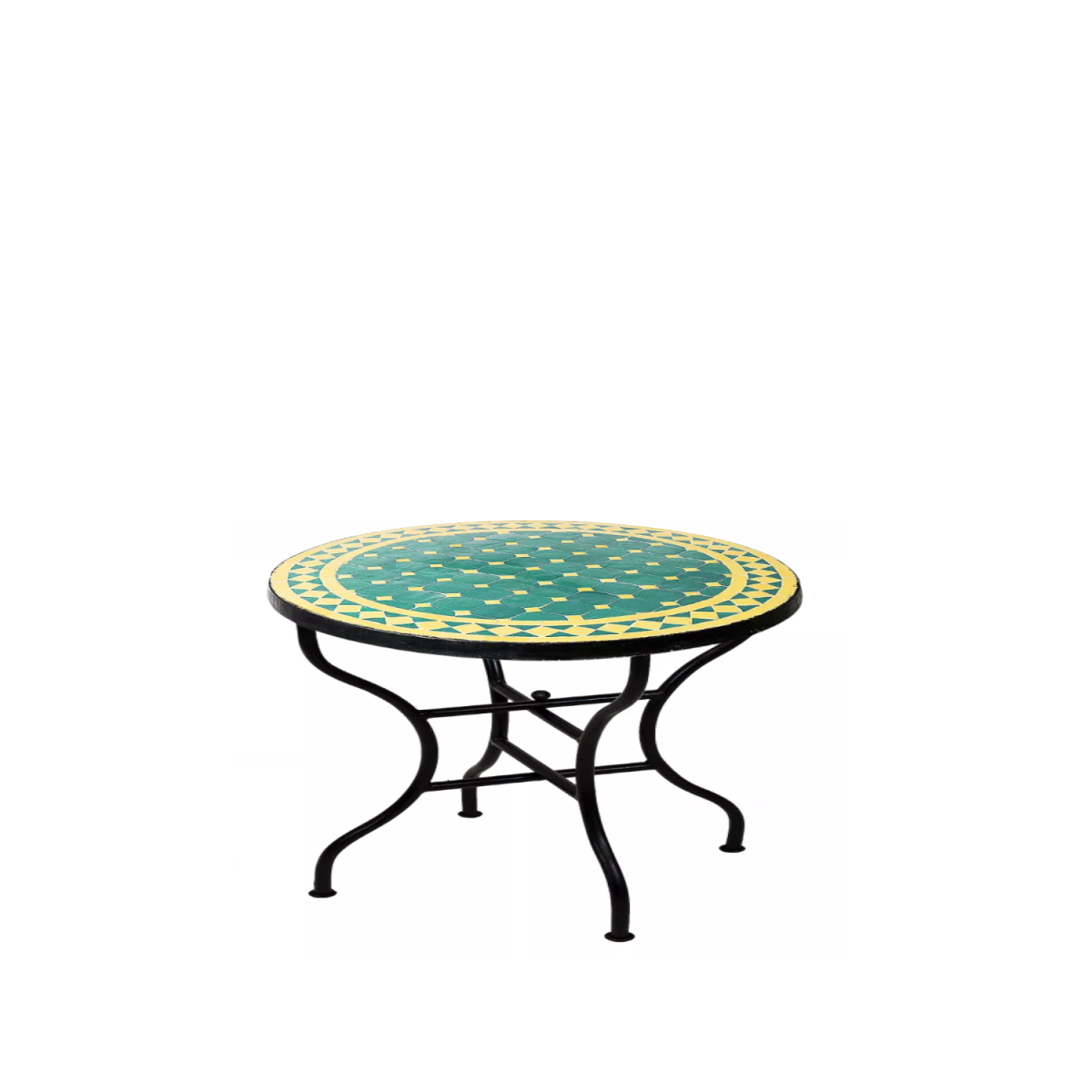 Oosterse mozaïektafel Marrakesh groen-geel 60 cm, 45 cm