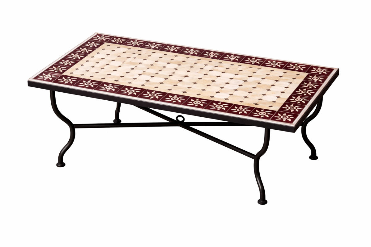 Marokkaanse mozaïektafel Zon Beige  box