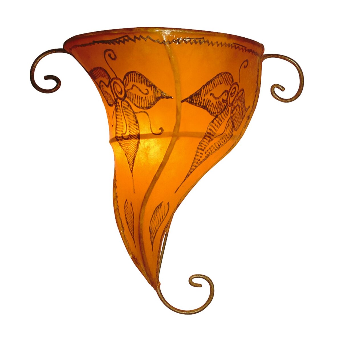 Mediterrane wandlamp Sanaa Oranje H 35 c box